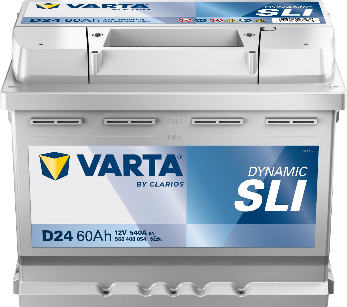 Varta D24 Blue Dynamic Starterbatterie für Passenger Car, 5604080543132 12V 60Ah 540A