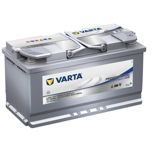 VARTA Professional Dual Purpose AGM Batterie für Caravans, Wohnmobile & Boote – 12V 95Ah 850A (LA 95) – Versorgerbatterie & Starterbatterie in einem