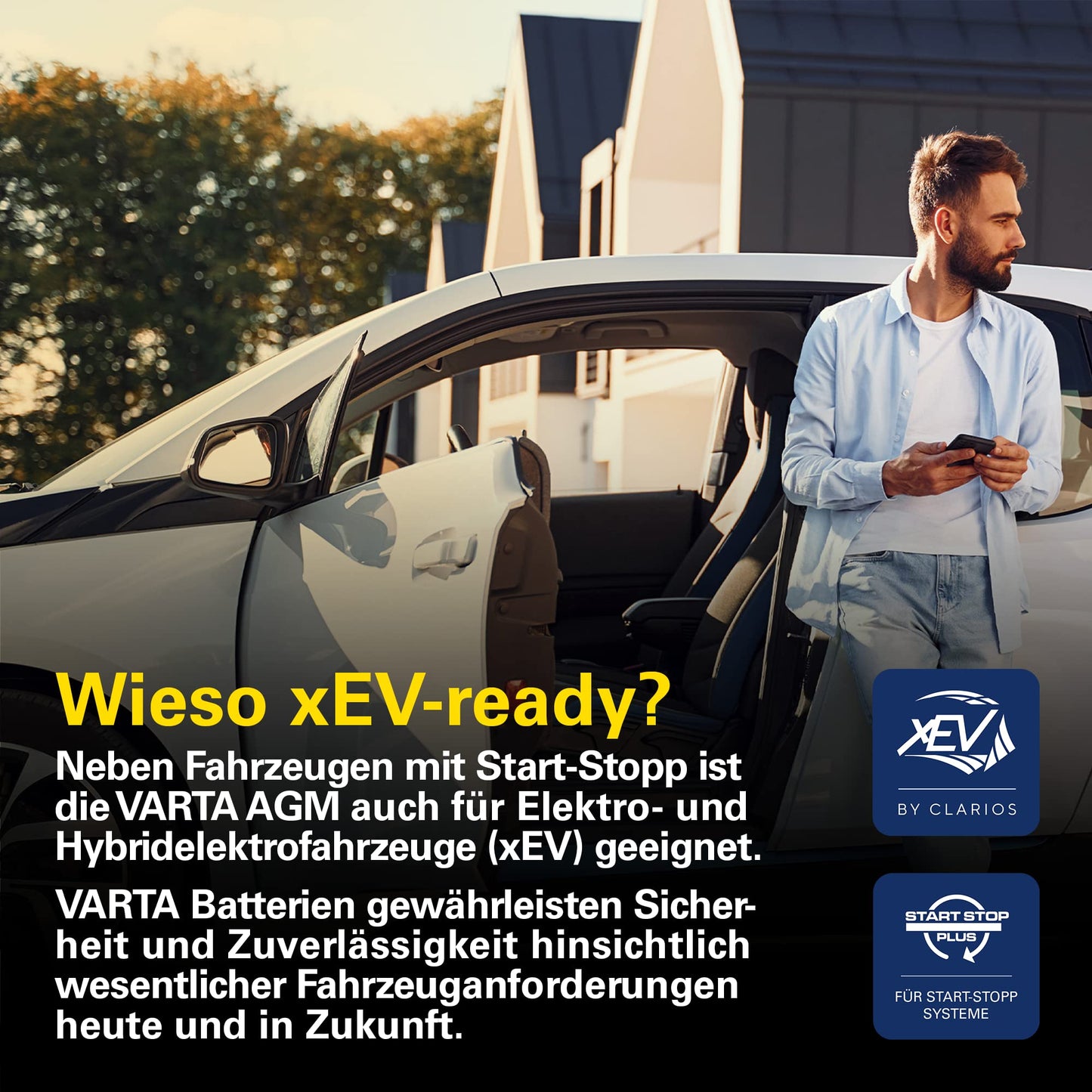 VARTA Silver Dynamic AGM Batterie A4 – Start-Stop und xEV Autobatterie 12V 105Ah 950A – Starterbatterie für Autos mit hohem Energiebedarf