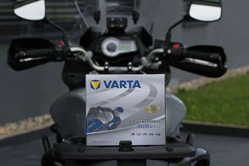 VARTA Motorradbatterie 10 Ah / 170 A Powersports Active AGM - Lange Lebensdauer, vorgeladen, wartungsfrei, geeignet für Motorräder, Motorroller, Quads, Jetskis und Schneemobile, schwarz