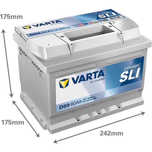 Varta D59 Autobatterie 58360 Blue Dynamic, 12V, 60 Ah, 540 A, NiCAD