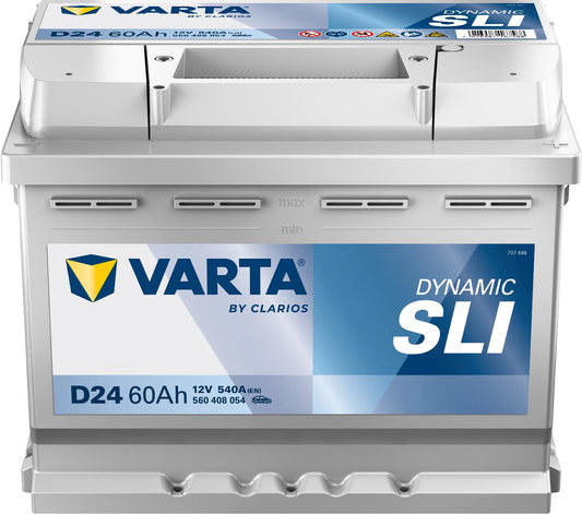 Varta D24 Blue Dynamic Starterbatterie für Passenger Car, 5604080543132 12V 60Ah 540A