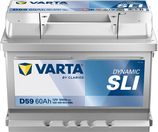 Varta D59 Autobatterie 58360 Blue Dynamic, 12V, 60 Ah, 540 A, NiCAD