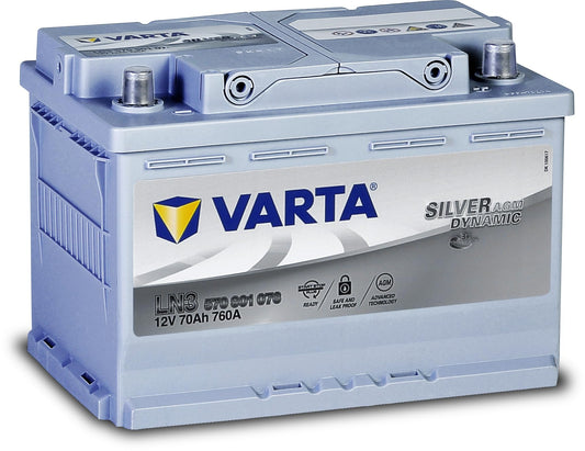Varta Sealed Lead Acid Start-Stopp AGM 70 Ah 760 A (EN) E39, für PKW