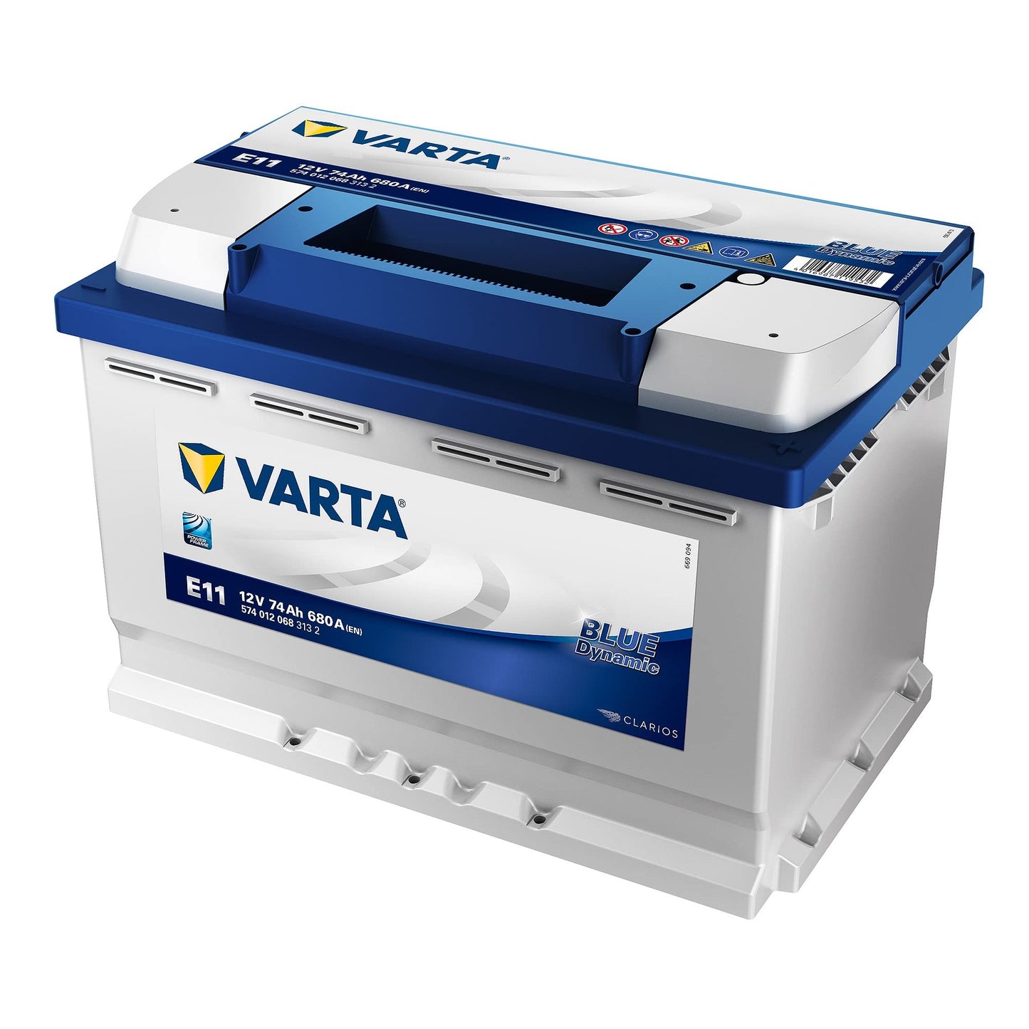 Varta mercury oxide, E11 Blue Dynamic Autobatterie, 574 012 068 3132, 74Ah, 680A